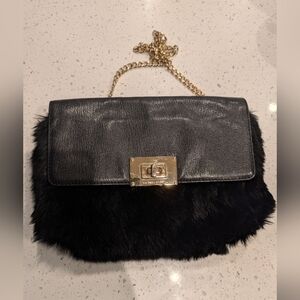Michael Kors Black Fur and Leather Women's Bag